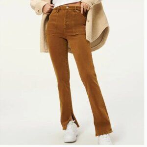 Good American Good Boy Carpenter Cargo Jeans in Bronze Sz 18 NWT